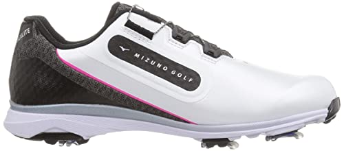 Mizuno Nexlite SL BOA Men's Golf Shoes, White/Black, Size 25.0 cm, 3E