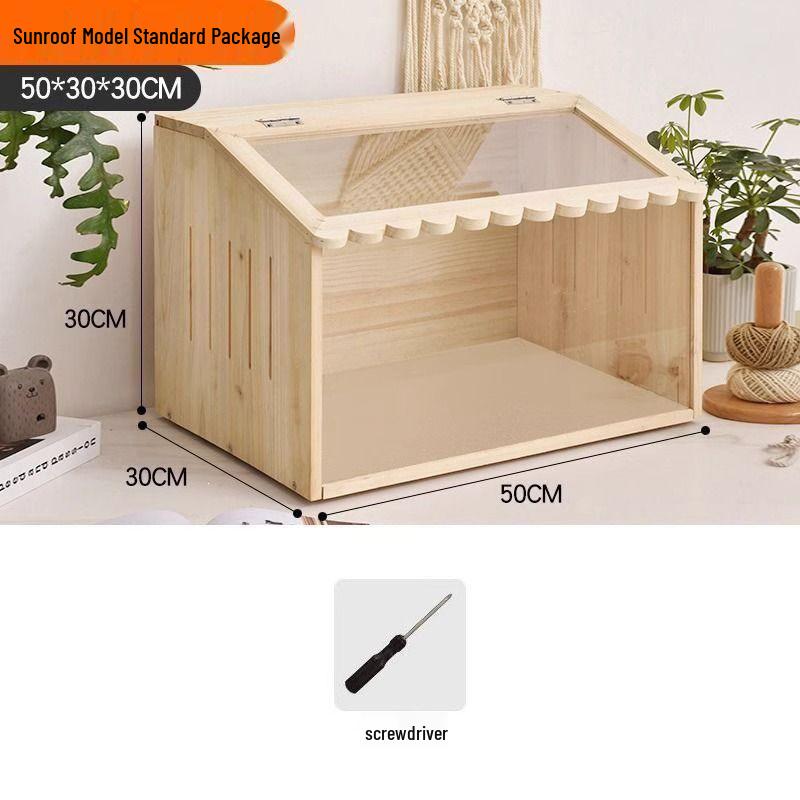 Luxury Wooden Cage for Guinea Fowl Chicks and Hamsters, Ideal for Breeding and Raising