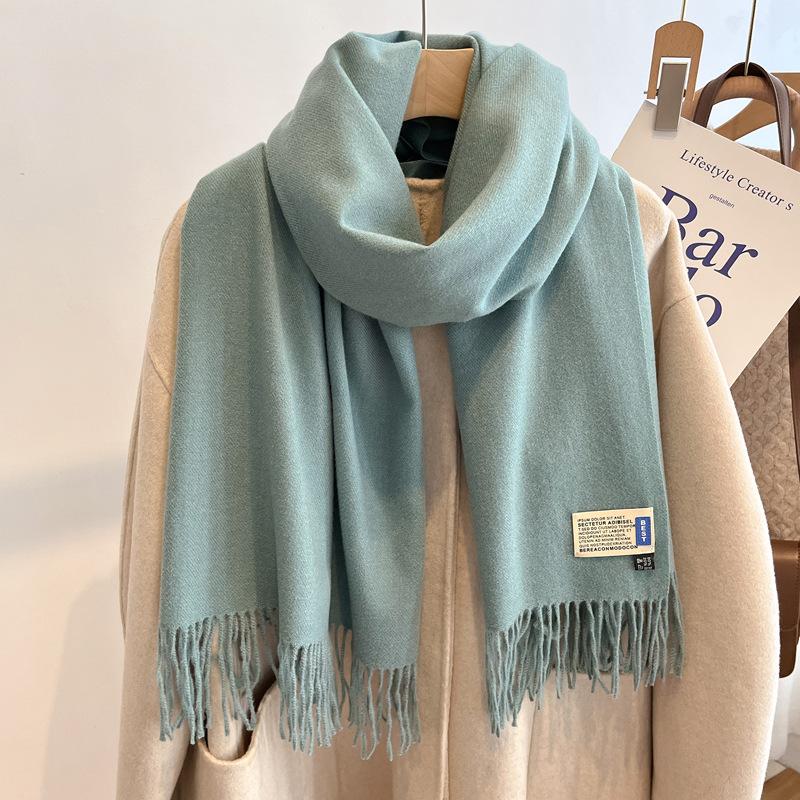 New scarf women's winter versatile shawl imitation cashmere warm high-end couple scarf