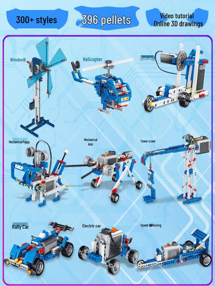 Lego-Compatible Programming Robot with Technic Building Blocks for Educational Play