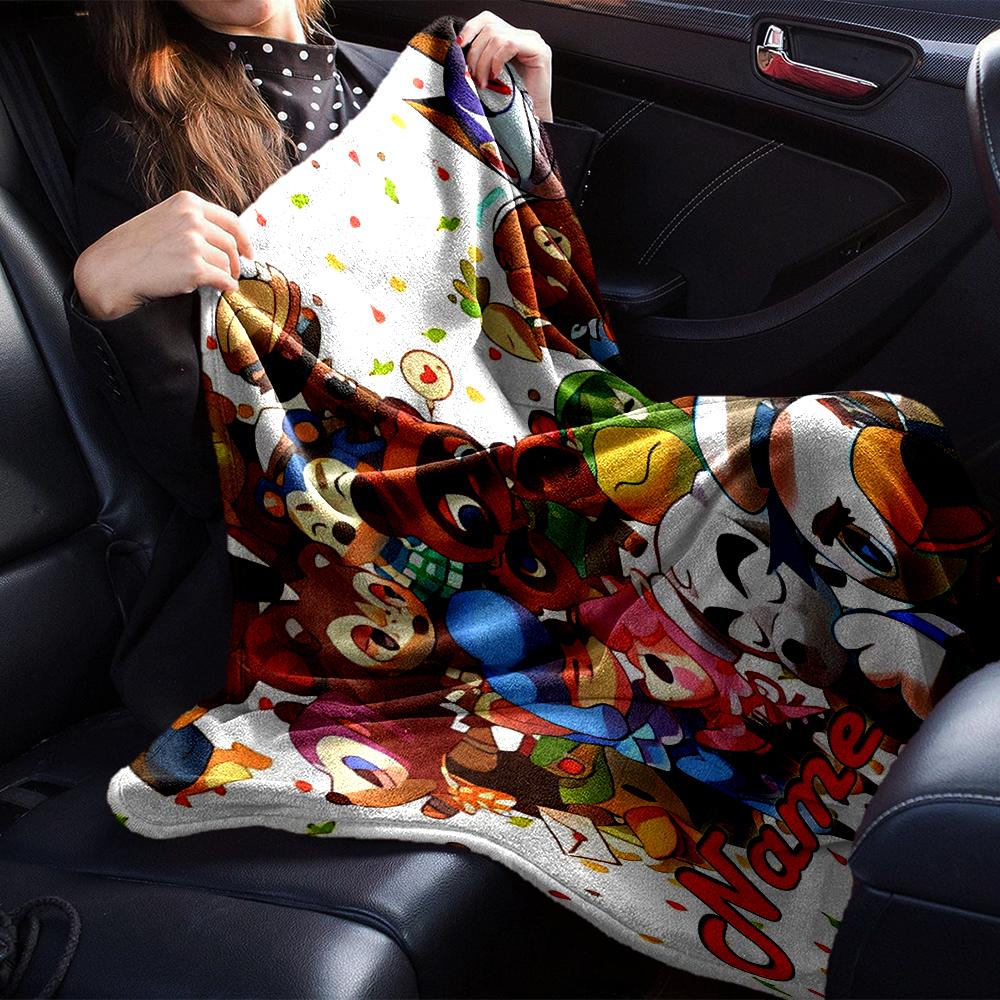 Customiz Name Personality Animal Crossing (2) Blanket Soft &Warm Sofa Office Bed Travel Lunch Break Blanket, Gift Suitable for All Seasons