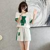Pink Bear Suit for Women, Summer, Light and Mature Style, Hong Kong Style, Fashionable, Foreign Style, Bear Thin Shorts Two-piece Set