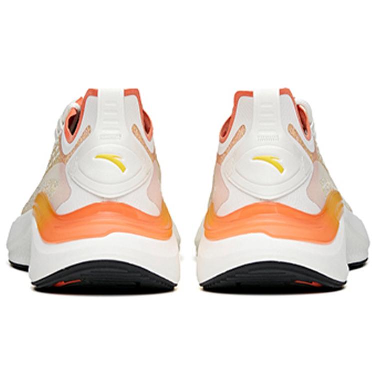 New Anta Fast Cushioned Slip Resistant Abrasion Resistant Low Top Running Shoes Men's White Orange 912125536-2
