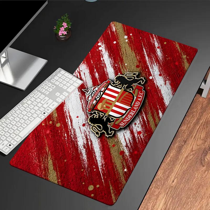 Tappetino per Mouse Calcio Sunderland, Base in Gomma, Tappetino per Mouse per Giocatori e Uso Ufficio, Scrivania da Gioco, Tappetino Facile da Pulire Regali di Natale per Fan
