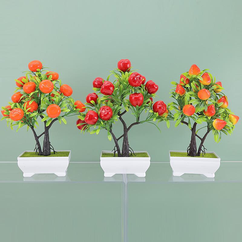 Artificial Bonsai Indoor Home Decoration with Fruit Details