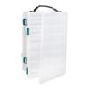 2PCS Double Sided Fishing Lures Box 10 Slots 14 Slots Large Capacity Fishing Tackle Storage Case Transparent Visible