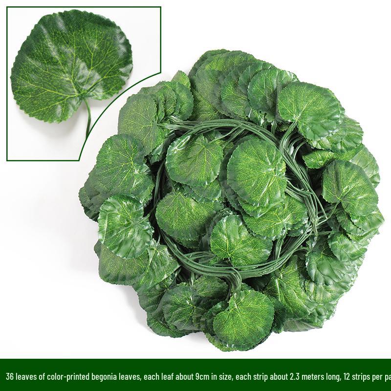 Green Leaf Rattan Grape Decorative Artificial Vine for Balcony & AC Pipe Cover