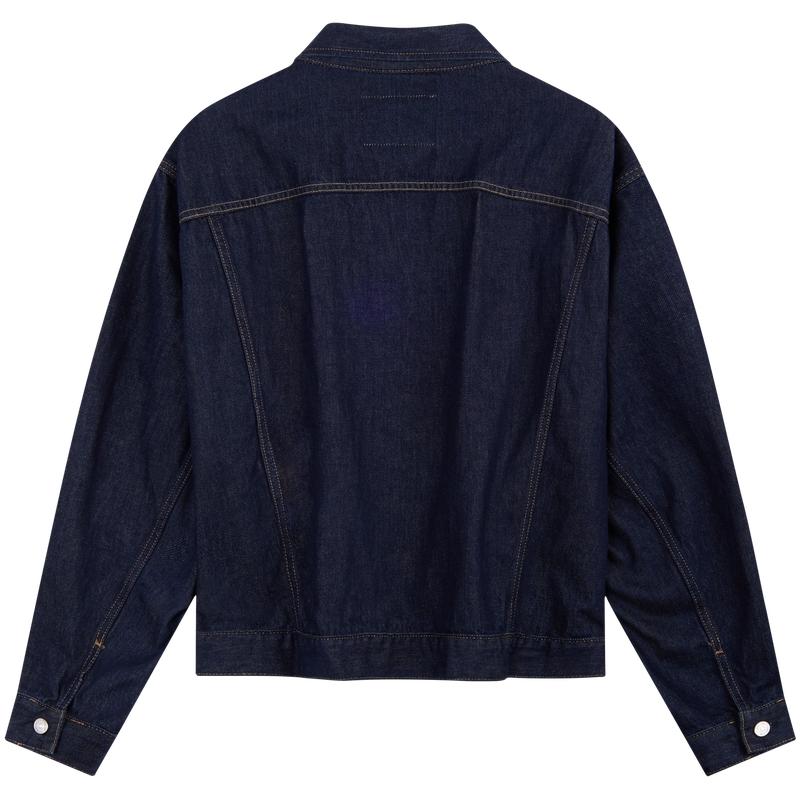 Calvin Klein American Vintage Classic Studded Button Loose Fit Denim Jacket Men Jackets Dark-Blue J326391