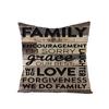 Industrial Style Retro Letter Linen Pillowcase Home Sofa Pillowcase