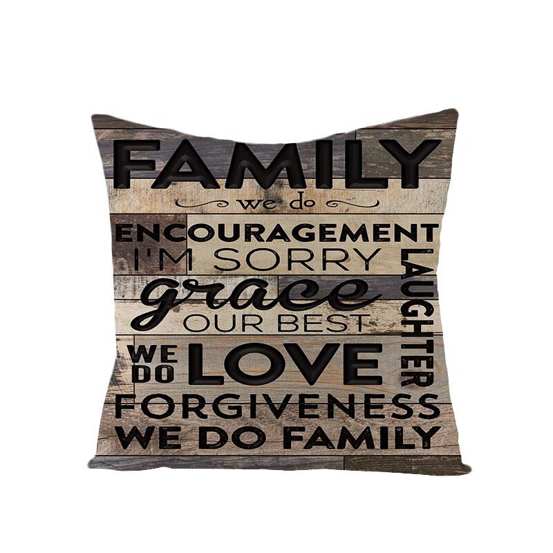 Industrial Style Retro Letter Linen Pillow Cover Home Sofa Pillow Cover Premium Durable Quality Useful Practical 45*45cm