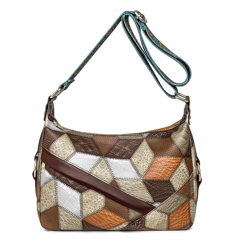 Muttertasche Großraum-Nähte Pendlertasche Weiche Ledertasche mit mehreren Taschen Damen-Umhängetasche