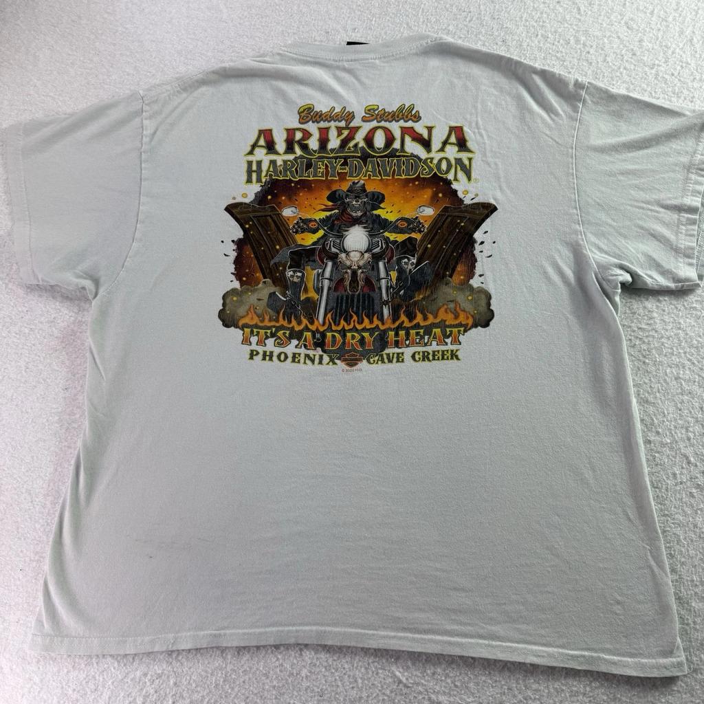 Harley Davidson Black Buddy Stubbs Phoenix AZ A Dry Heat T-shirt SZ XL Distress