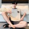 2026 Men's Spring/Summer Plus Size Short Sleeve Pajama Set