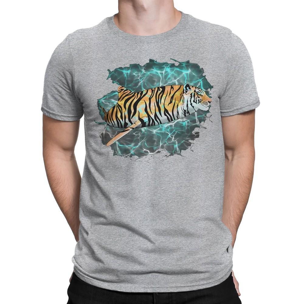 Tiger Shark Cats Animals Cute Funny Pun Humor Mens Womens TShirts Top