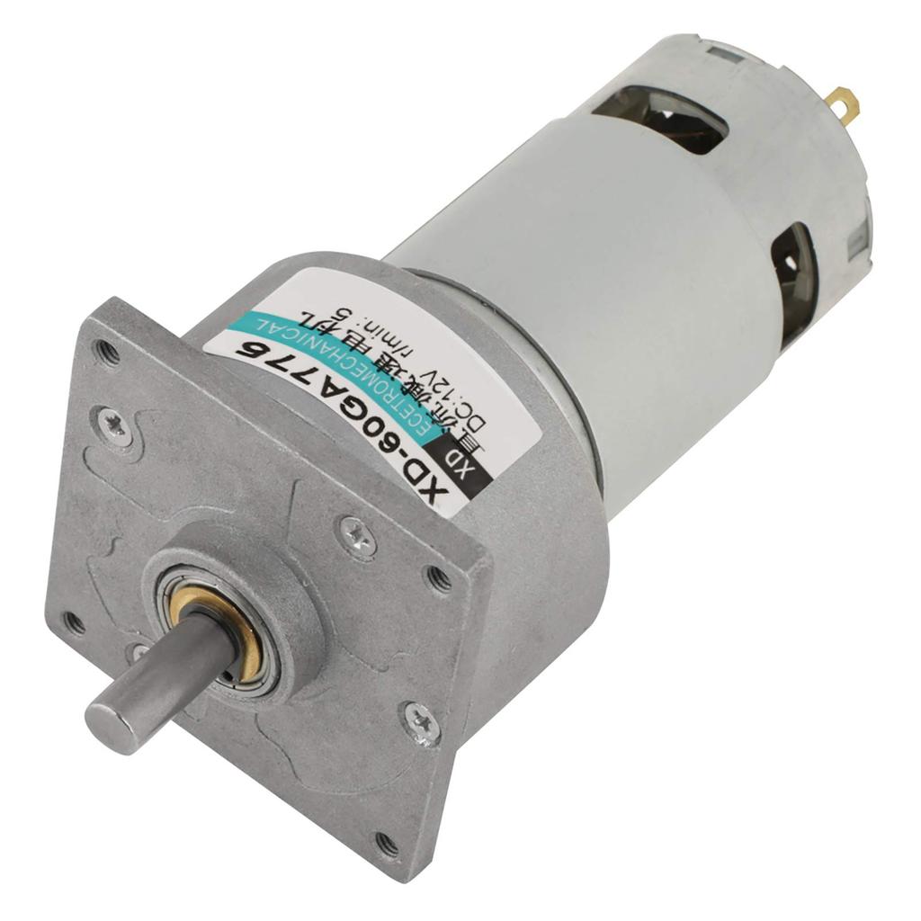DC12V / 24V 35W Mini DC Gear Motor Metal Speed Adjustable Large Torque Motor CW / CCW XD-60GA775 (, 5rpm)