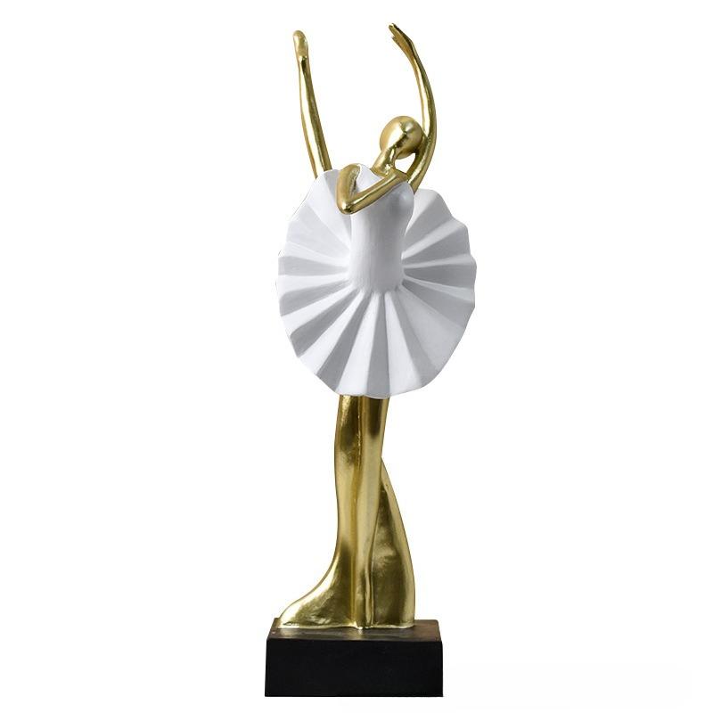 Simple and Creative Abstract Figure Ballet Resin Handicraft for Living Room Bookcase Decoration and Art Piece