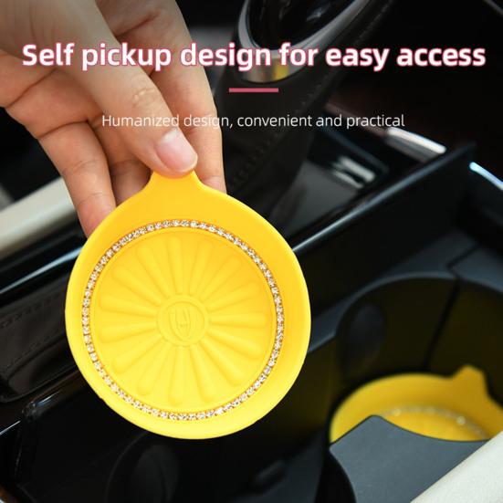 

2 шт. силиконовая автомобильная подставка под воду теплоизоляция ударопрочный искусственный ромбовидный дизайн противоскользящий легко моющийся коврик для чашки автомобильные аксессуары для интерьера кофейный