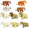 Confezione di Blocchi da Costruzione MOC Animali - Fattoria e Zoo Include Cervo Maculato Elefante Giraffa Orangotango Giocattolo Creativo