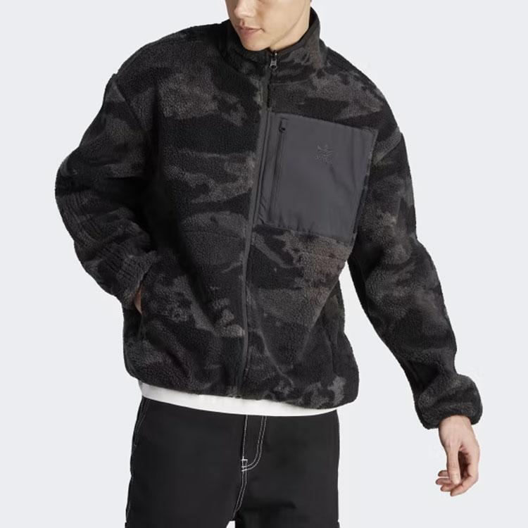 Adidas Originals Jackets Men's Black Stand Collar Moderate Other II8174