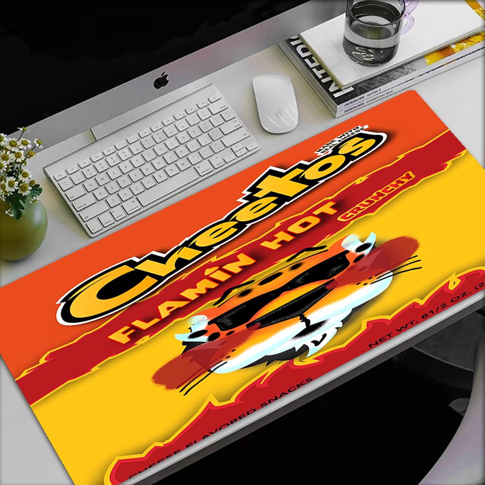 Cheetos Theme Mouse Pad, Non Slip Rubber Base, Multifunctional Office & Home Decor, Perfect for Workspace Personalization.
