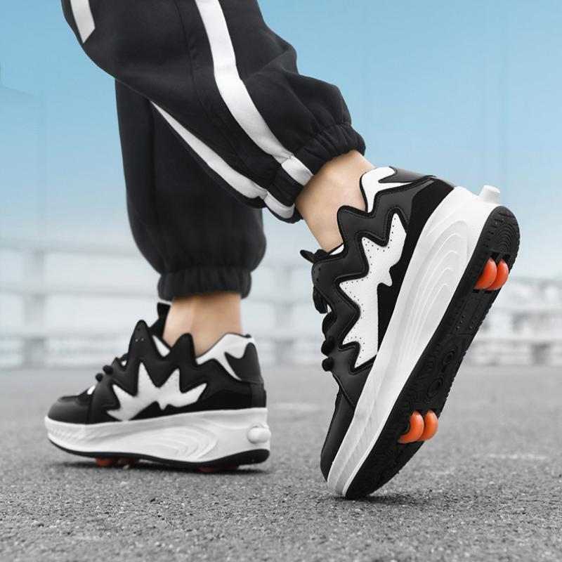 Adult low-top roller skates four-wheel balance toy shoes teenagers birthday gift parkour sports shoes