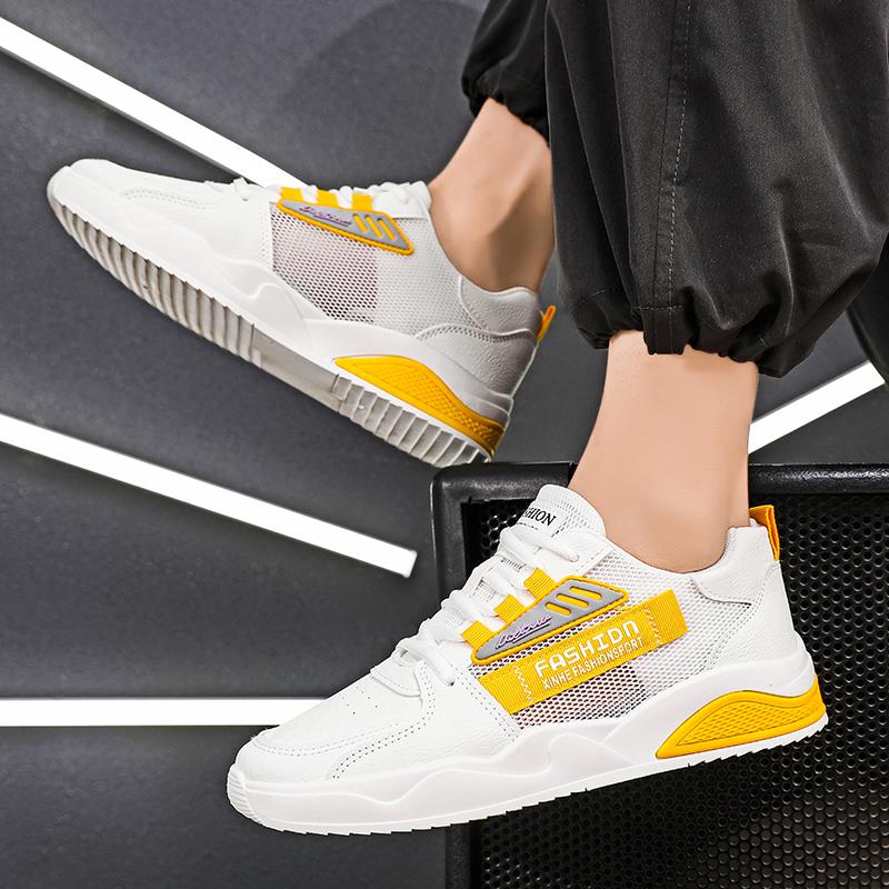 Men's Breathable Mesh Casual Sports Shoes Summer Outdoor Soft Sole Hollow Out Comfortable Running Shoes Fashion Student Sneakers