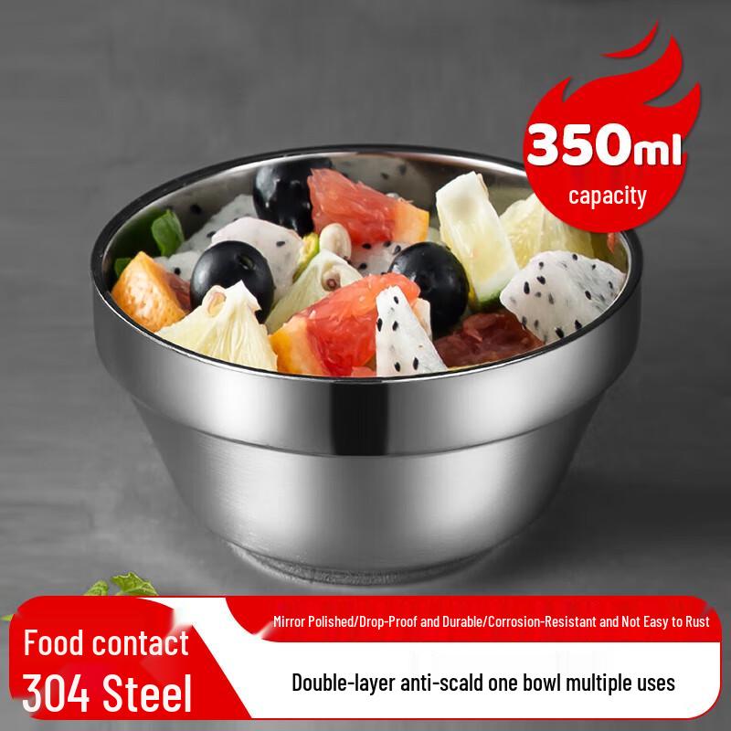 maxcook 304 Stainless Steel Double-Layer Insulated Bowl