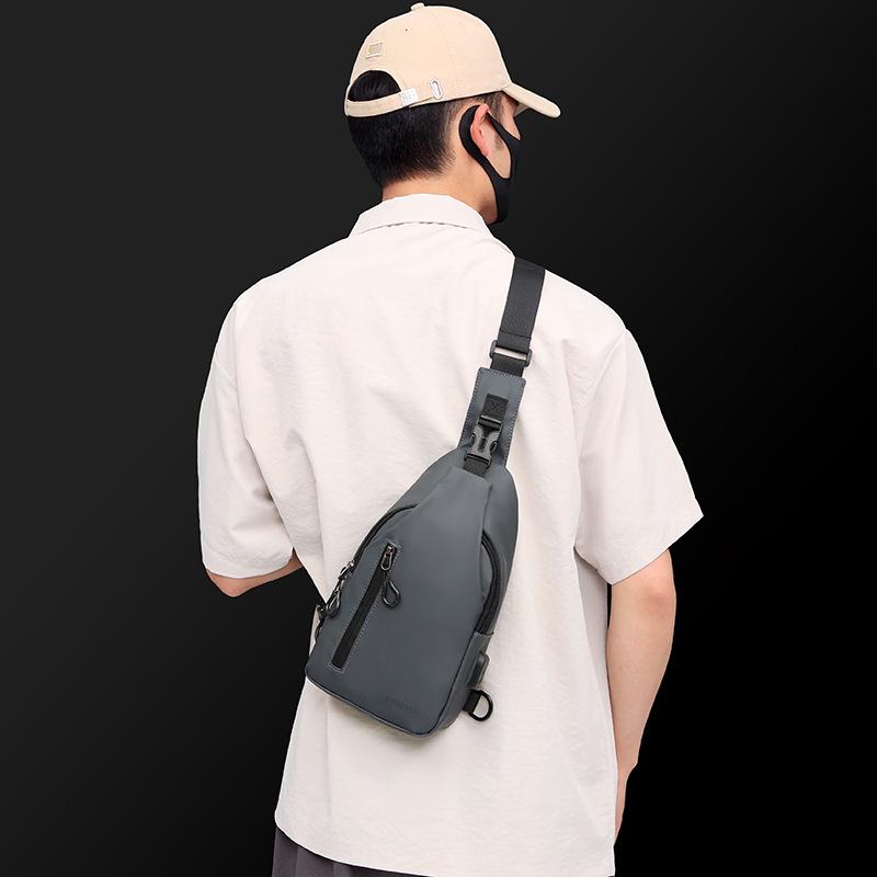 Korean Style Men's Trendy Crossbody One-Shoulder Sports Backpack