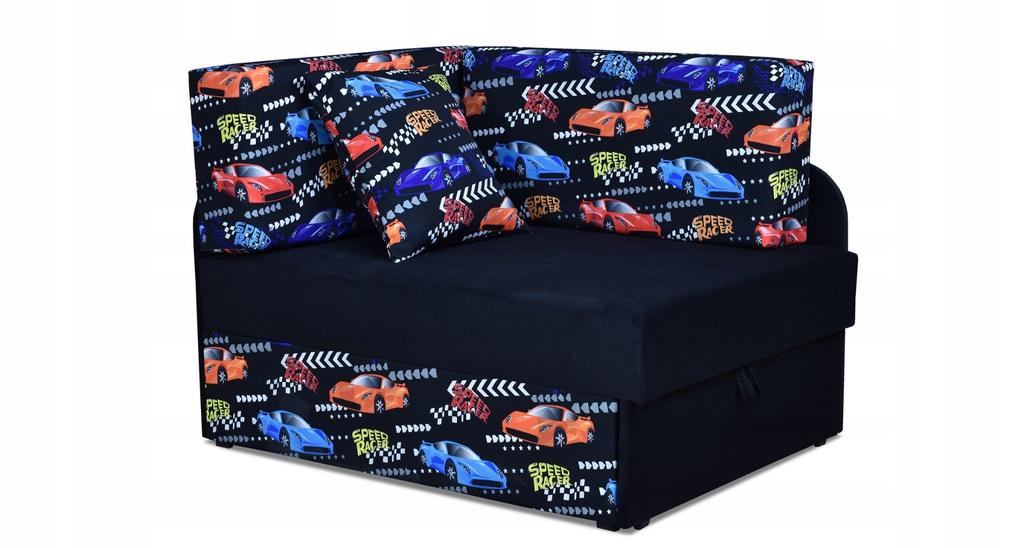 Narożnik dziecięcy Bambino rozkładany pojemnik łóżko dzieci materac kubuś