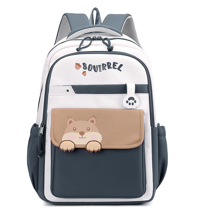 

Школьный рюкзак для девочки, милый, маленький, в свежем стиле, новый рюкзак для учеников средней школы серо голубой