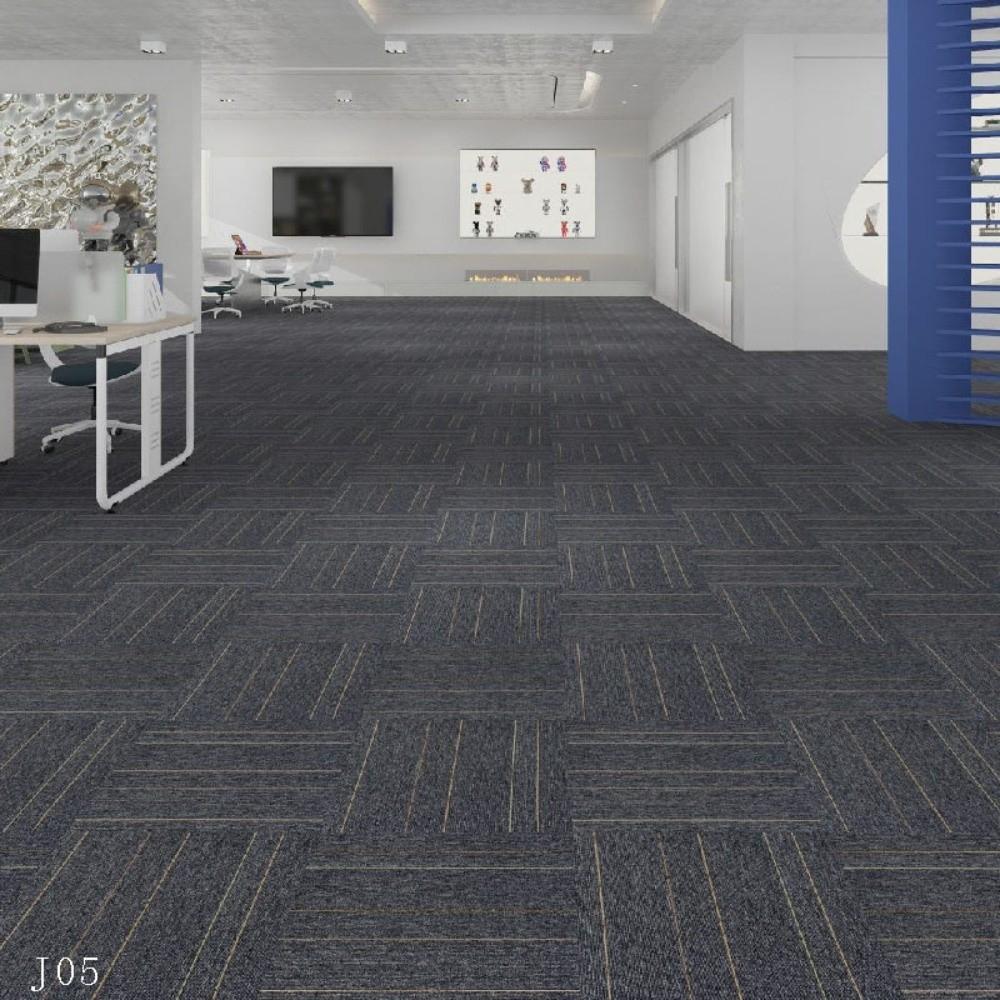 4pcs with Glue Square Patchwork Carpet 50cmX50cm Office Floor Mute Rug  Kitchen Living Room