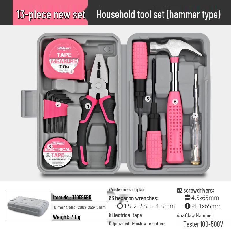 Complete Household Tool Set: Hex Wrench, Screwdriver, Pliers for Daily Repairs
