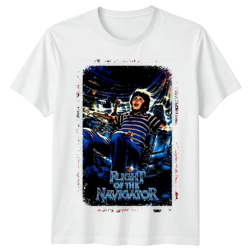 Flight of the Navigator (1986) Movie Poster Inspired Unisex T-Shirt Retro Tee Graphic Tee S