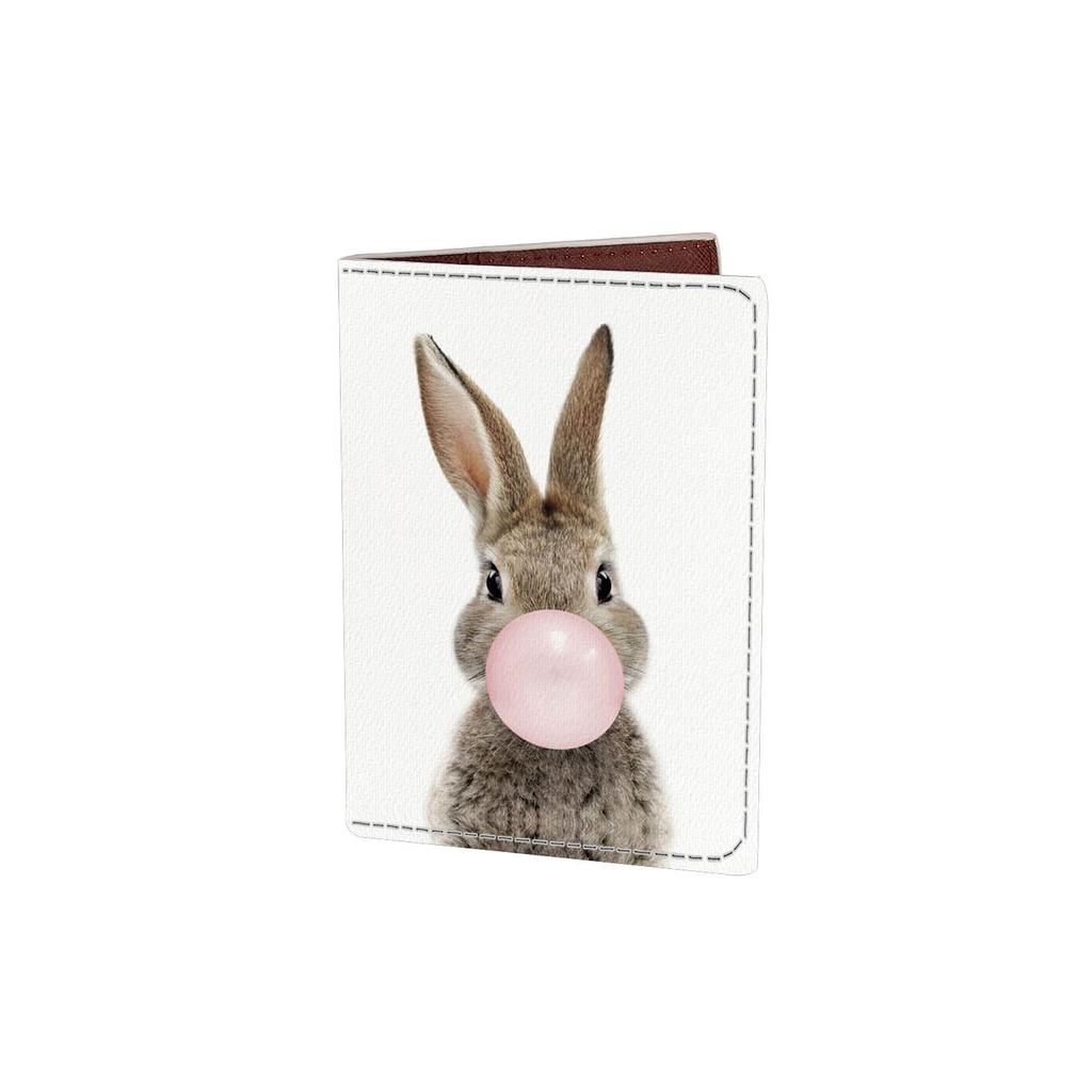 Anime cute cartoon rabbit balloon passport bag, student ID holder