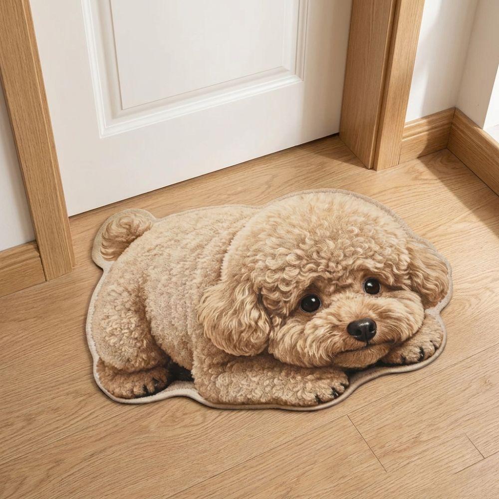 2D Home Decor Carpet Non-Slip Cartoon Carpet Cute Dog-Shaped Area Rug  Living Rooms