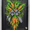 Easter Wreath Decorations: Artificial Green Plants, Carrots, Upside Down Trees for Outdoor Courtyard