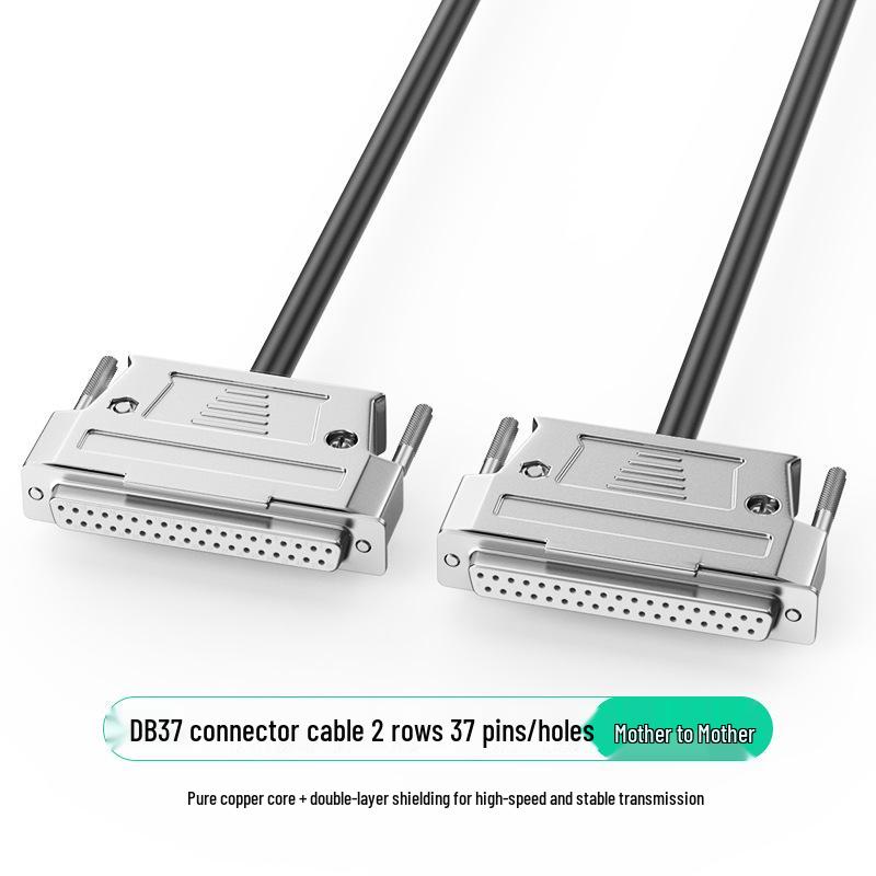 DB37 Gold-Plated 37-Pin Solder Plug Connector with Metal Shell