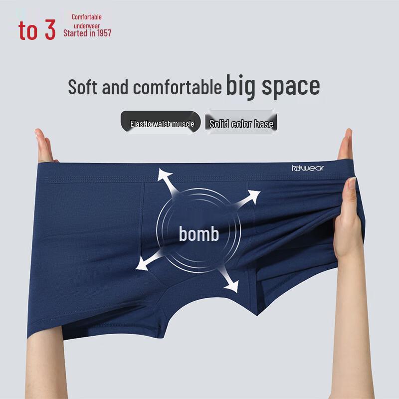 Hodo Men's 7A Antibacterial Boxer Briefs 3-Pack