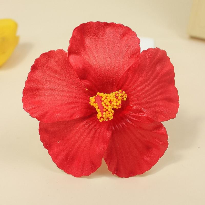 5 Pieces Tropical Flower Hair Clip for Women Girls Lightweight Comfortable Hair Ornament Secure Grip Cloth Fabric