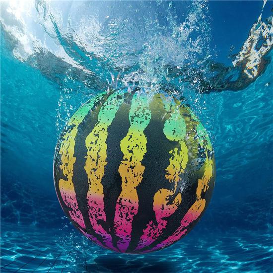 Mizikuu – Boule De Plage Pastèque Gonflable, 20 Cm, En PVC écologique, Jeu De Piscine Et Plage, Multicolore