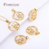 18K Real Gold Plated Natural Shell Round Charms DIY Handmade Jewelry,Angel Praying Suspension Pendant For Necklace Making
