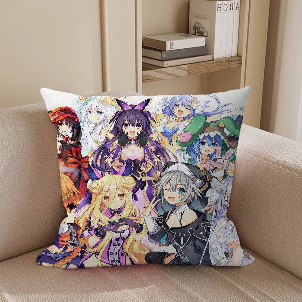 Anime D-DATE-A-LIVES Cushion Cover Pillow Cover Decor Pillowcase Printed Cushion Case For Couch
