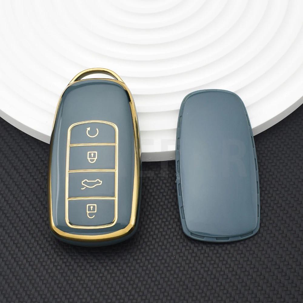 TPU Remote Key Shell Protection for Chery Ebro S800 S700 Jaecoo J7 J8 Omoda 5 C5 Car Key Case Cover Keychain Auto Accessories