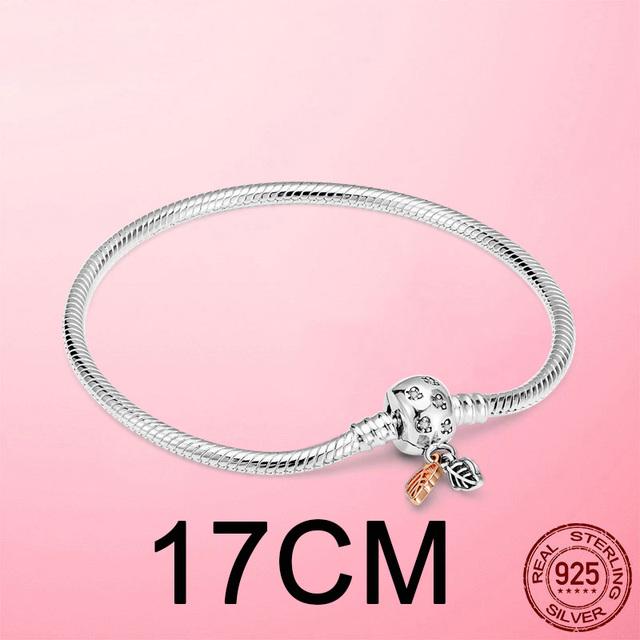 

925 Silver Moments Квітка ромашки Листя Застібка Змія Ланцюжки Браслети та браслети для жінок Жіночі ювелірні вироби