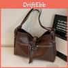 Fashionable Simple Urban Style Large Handheld Tote Bag For Women Available In Black Brown And Coffee Colors
