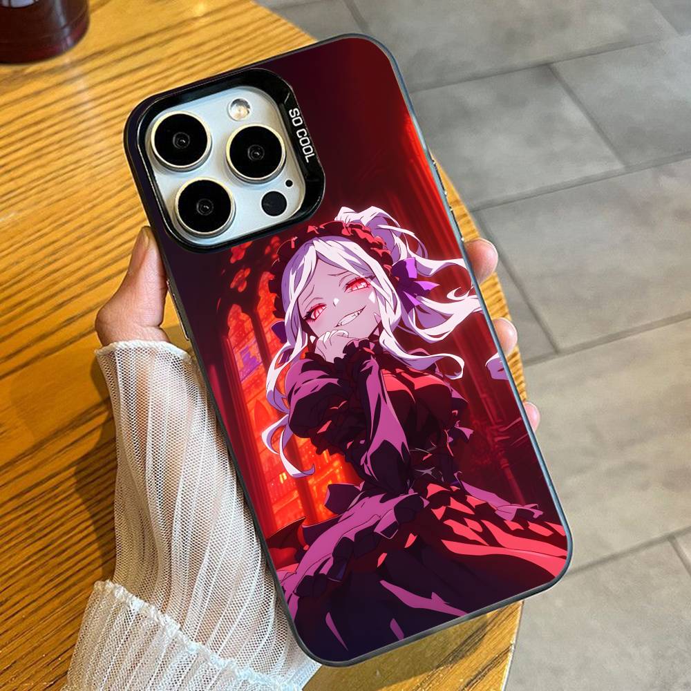 Etui Na Telefon Ainz O-Overlord Królowa Albedo Dla iPhone 16 17 15 14 12 13 Pro Max Czarny Cukierkowa Matowa Odporna Na Wstrząsy Pokrowiec