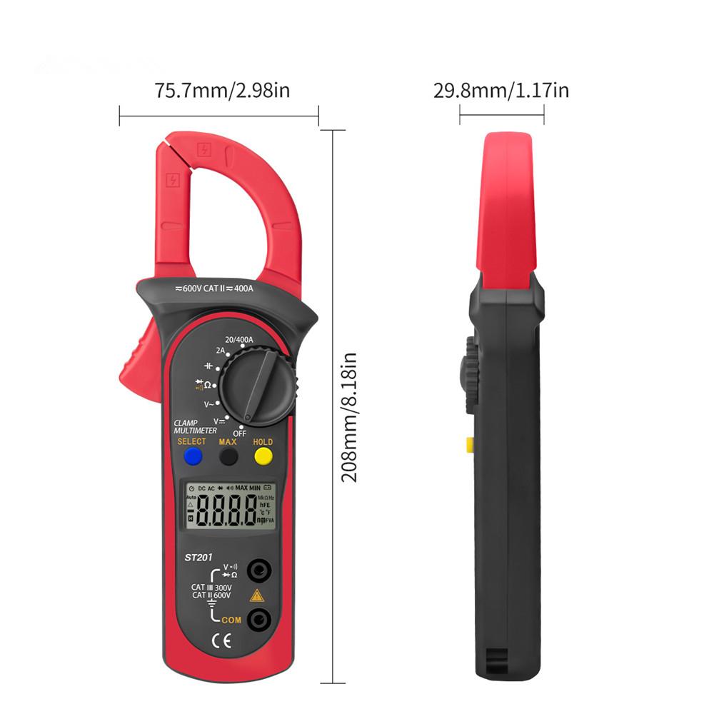 Handheld Digital Clamp Meter Multimeter AC DC Volt Amp Ohm Cap Tester