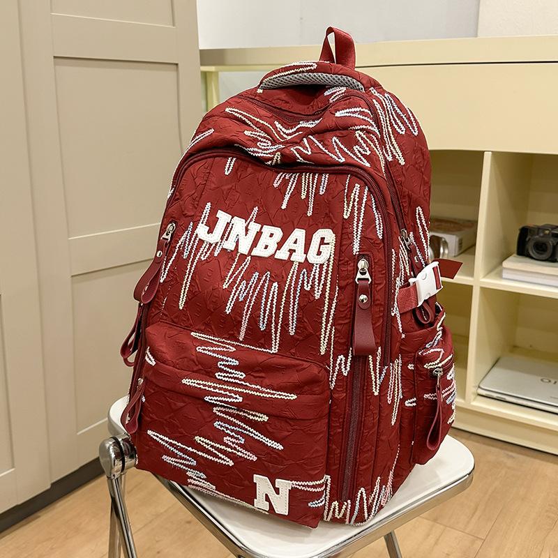Schoolbags Children Elementary School Girls Junior High School Students High School Students Make up Lessons Bag Letters High Appearance