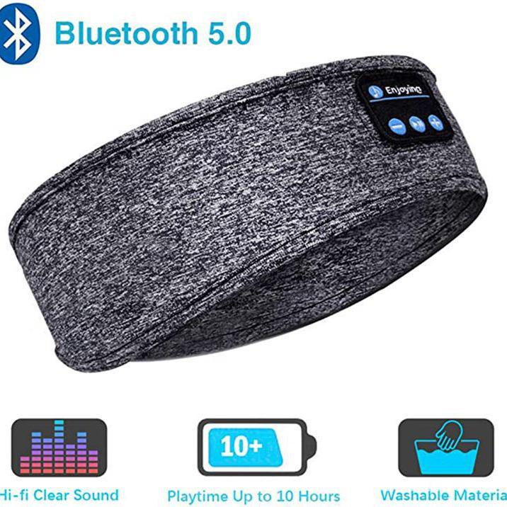 Opaska Bluetooth 5.0 do muzyki, snu i sportu z maską na oczy i funkcją rozmów do jogi