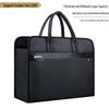 Zippered Shockproof Commuting Briefcase – Large Capacity Document Handbag for Men and Women